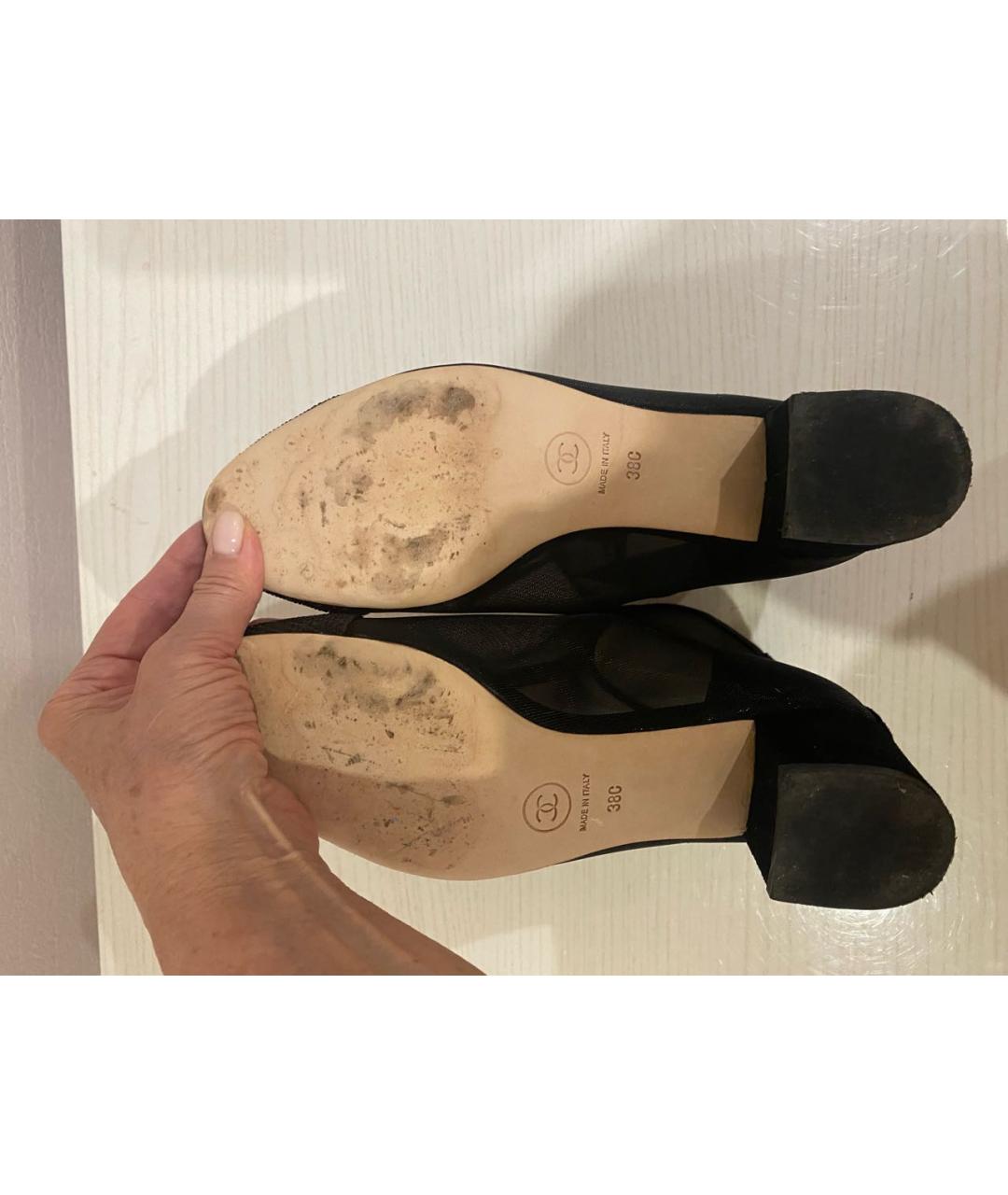 CHANEL Черные кожаные ботильоны, фото 5