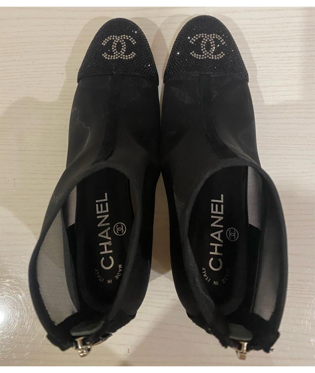 CHANEL Черные кожаные ботильоны, фото 3