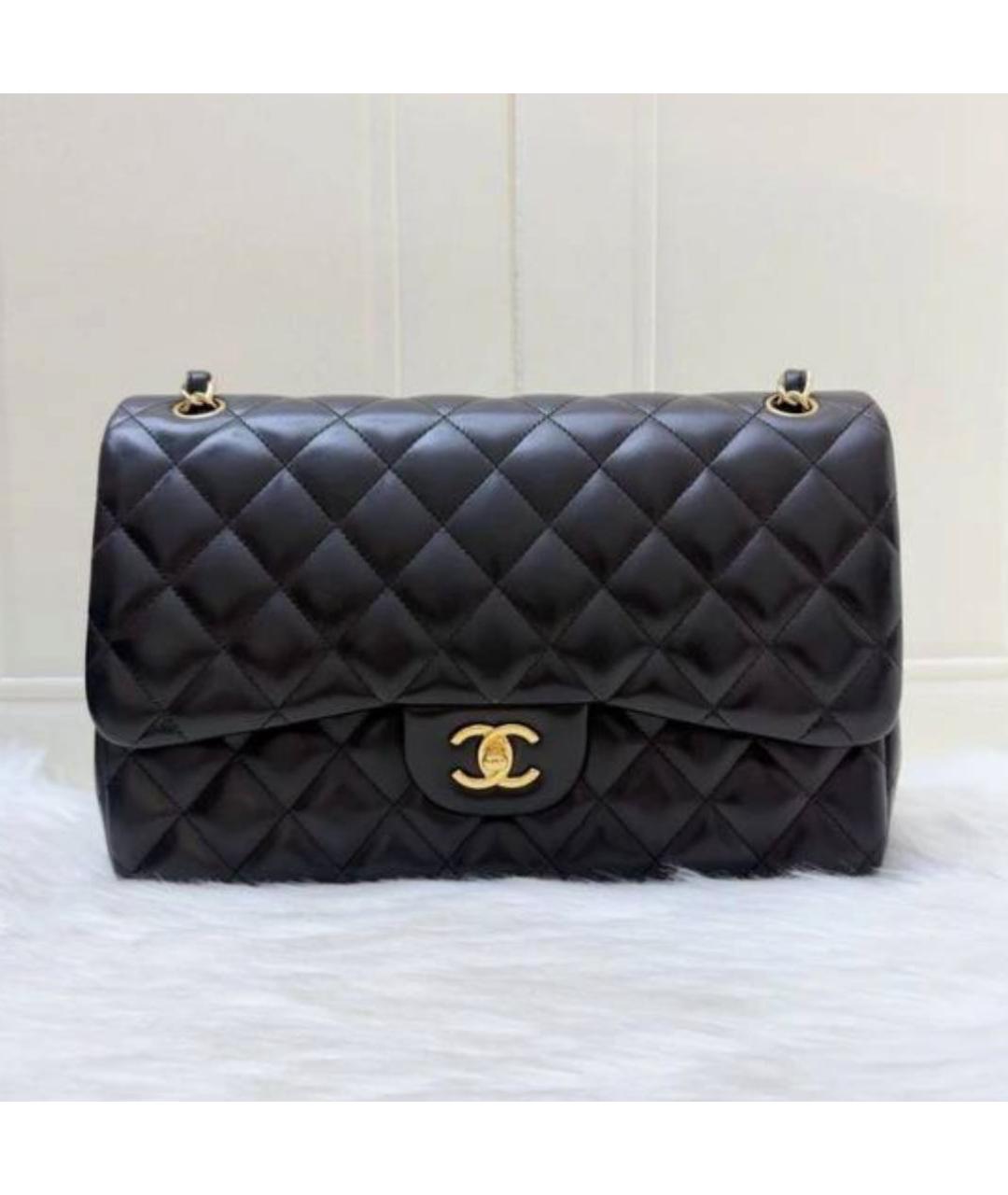 CHANEL Черная кожаная сумка через плечо, фото 5