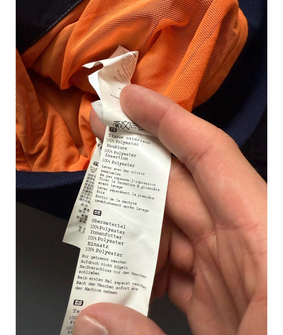 ONITSUKA TIGER Темно-синяя полиэстеровая куртка, фото 6