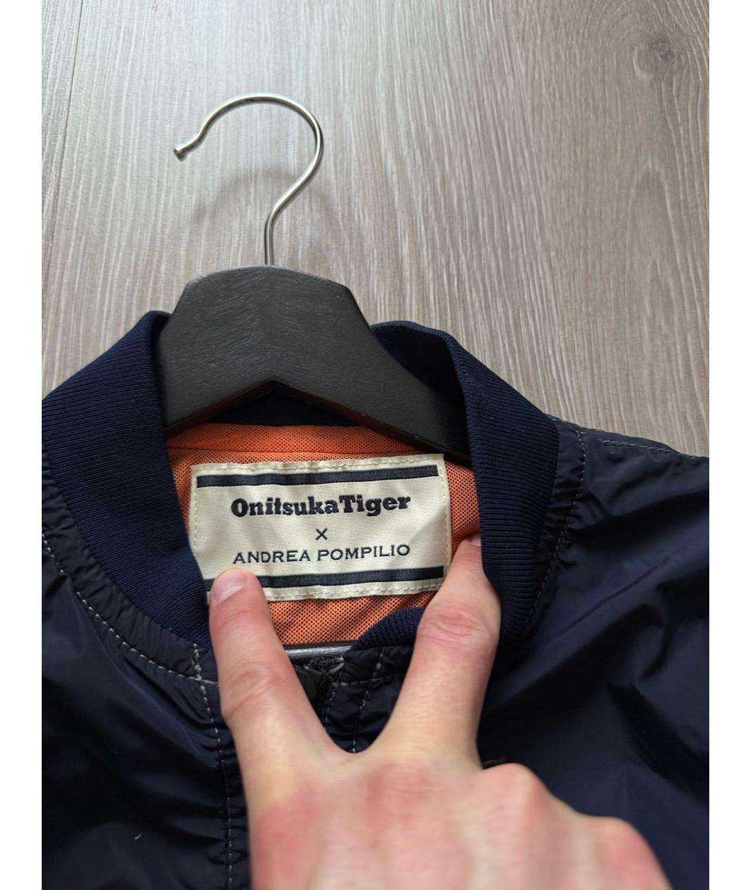 ONITSUKA TIGER Темно-синяя полиэстеровая куртка, фото 3