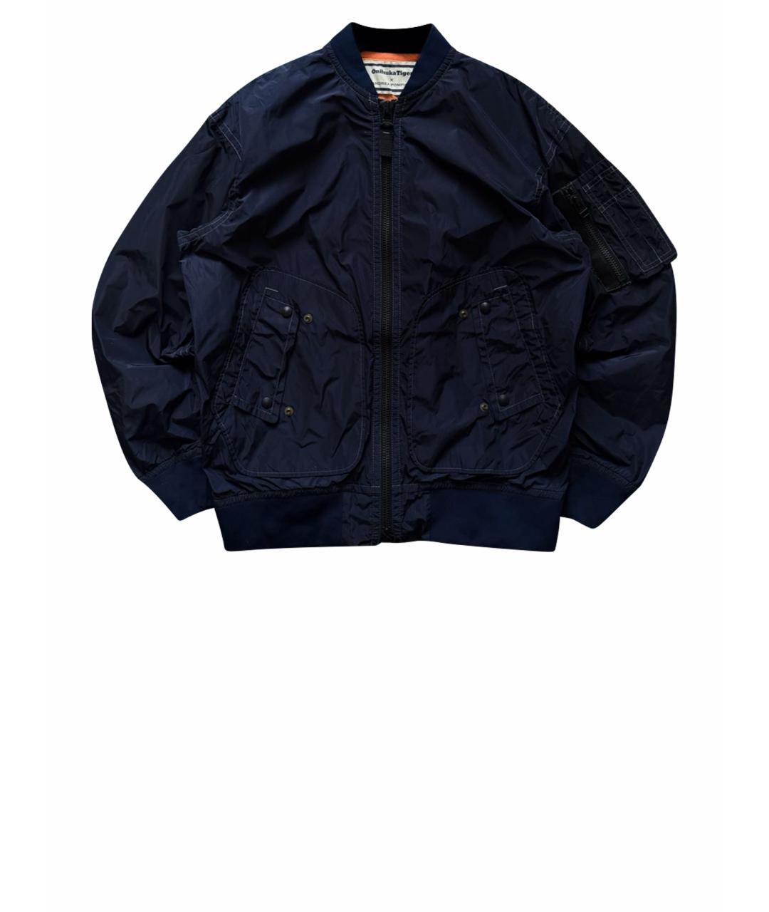 ONITSUKA TIGER Темно-синяя полиэстеровая куртка, фото 1
