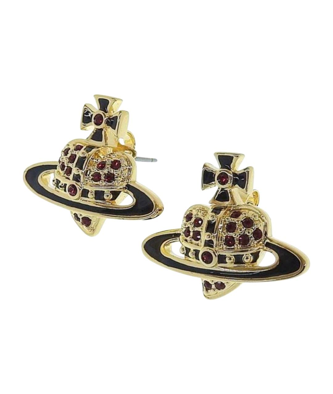 VIVIENNE WESTWOOD Золотые металлические серьги, фото 1