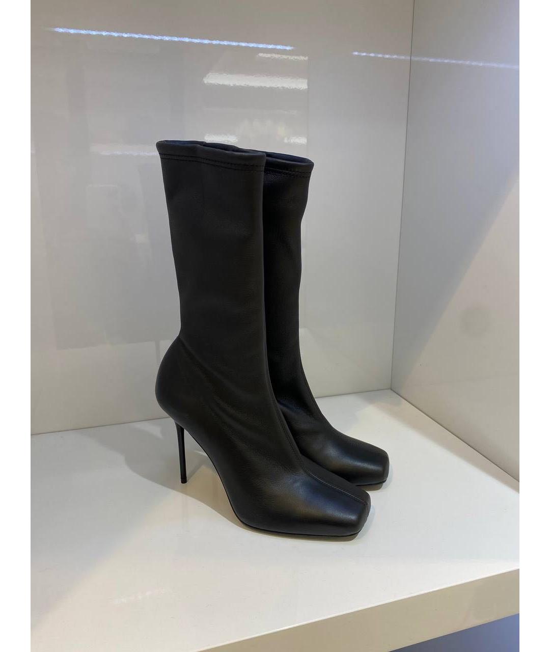 BALMAIN Черные кожаные ботильоны, фото 3