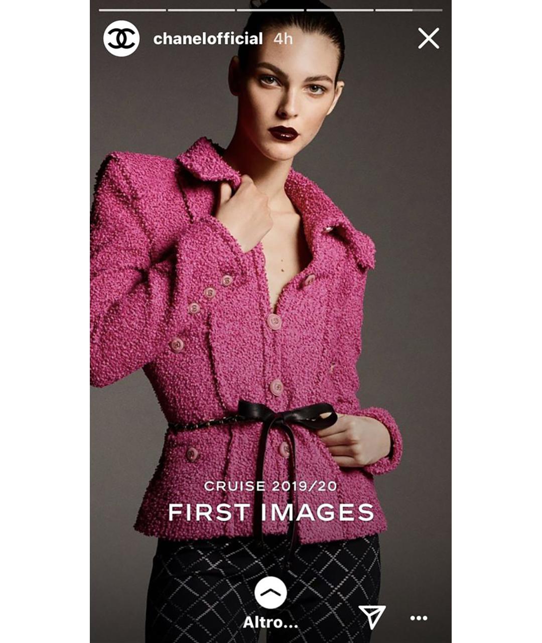 CHANEL Фуксия твидовый жакет/пиджак, фото 4