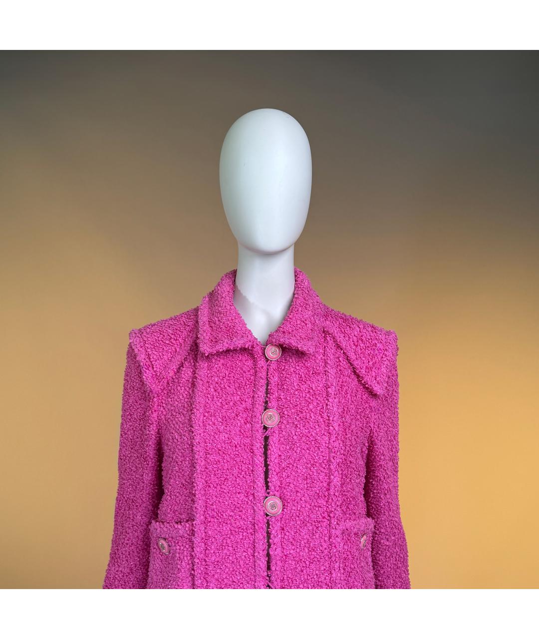 CHANEL Фуксия твидовый жакет/пиджак, фото 6