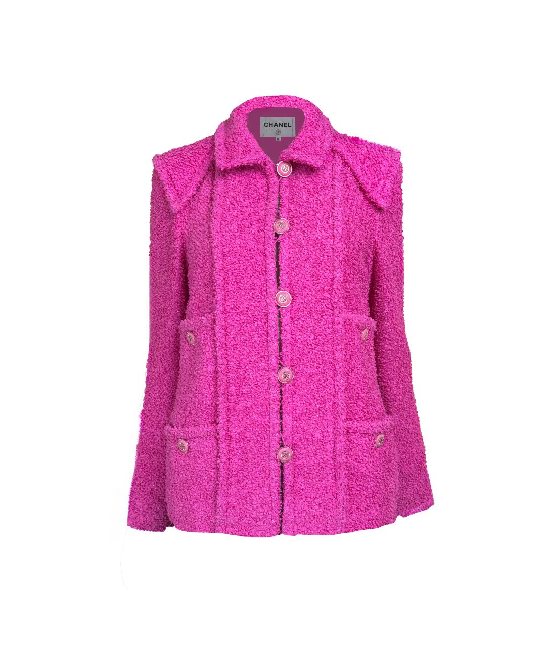 CHANEL Фуксия твидовый жакет/пиджак, фото 1