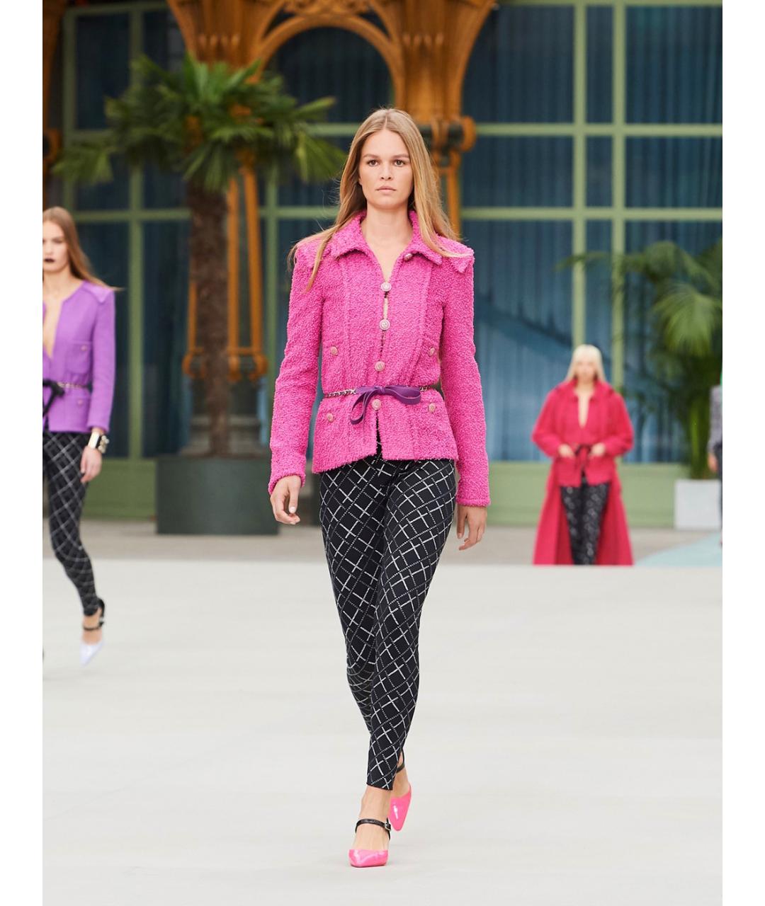 CHANEL Фуксия твидовый жакет/пиджак, фото 2