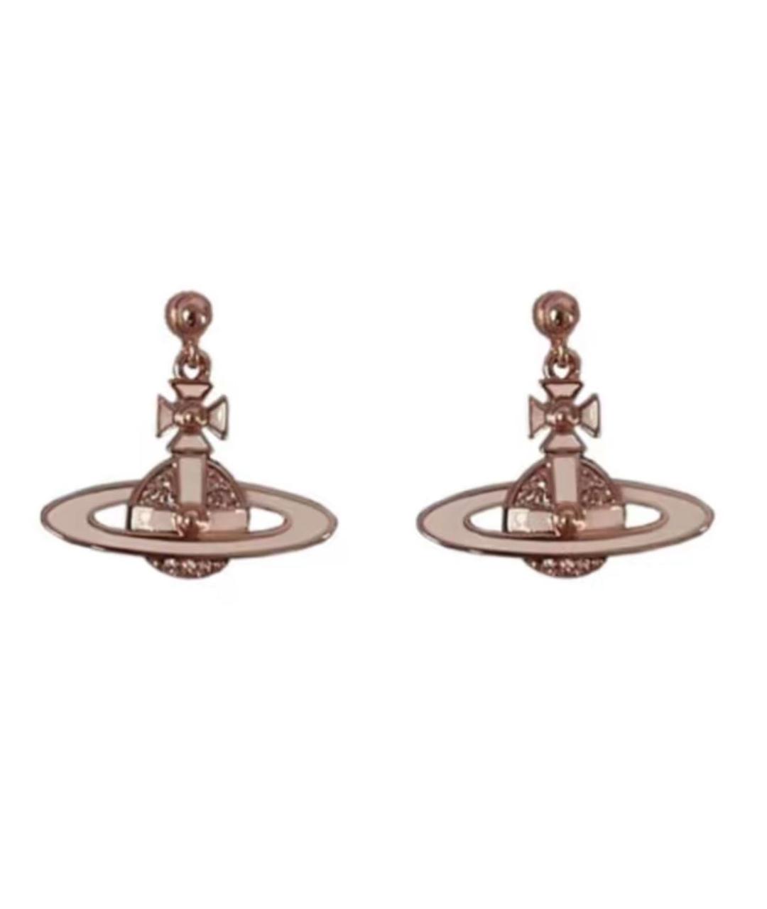 VIVIENNE WESTWOOD Белые металлические серьги, фото 3