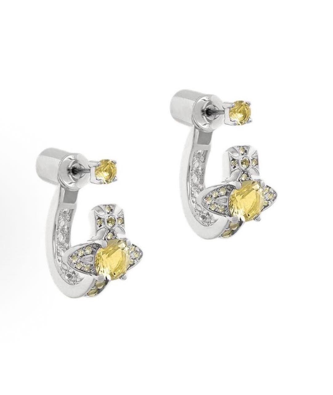 VIVIENNE WESTWOOD Желтые металлические серьги, фото 2