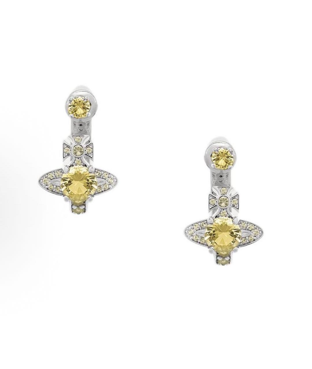 VIVIENNE WESTWOOD Желтые металлические серьги, фото 3