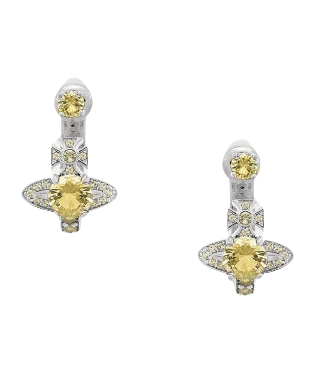 VIVIENNE WESTWOOD Желтые металлические серьги, фото 1