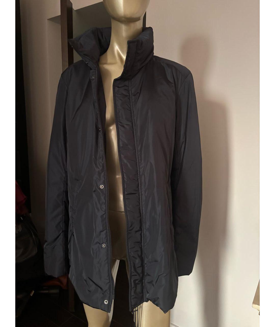 PRADA Темно-синяя полиэстеровая куртка, фото 8