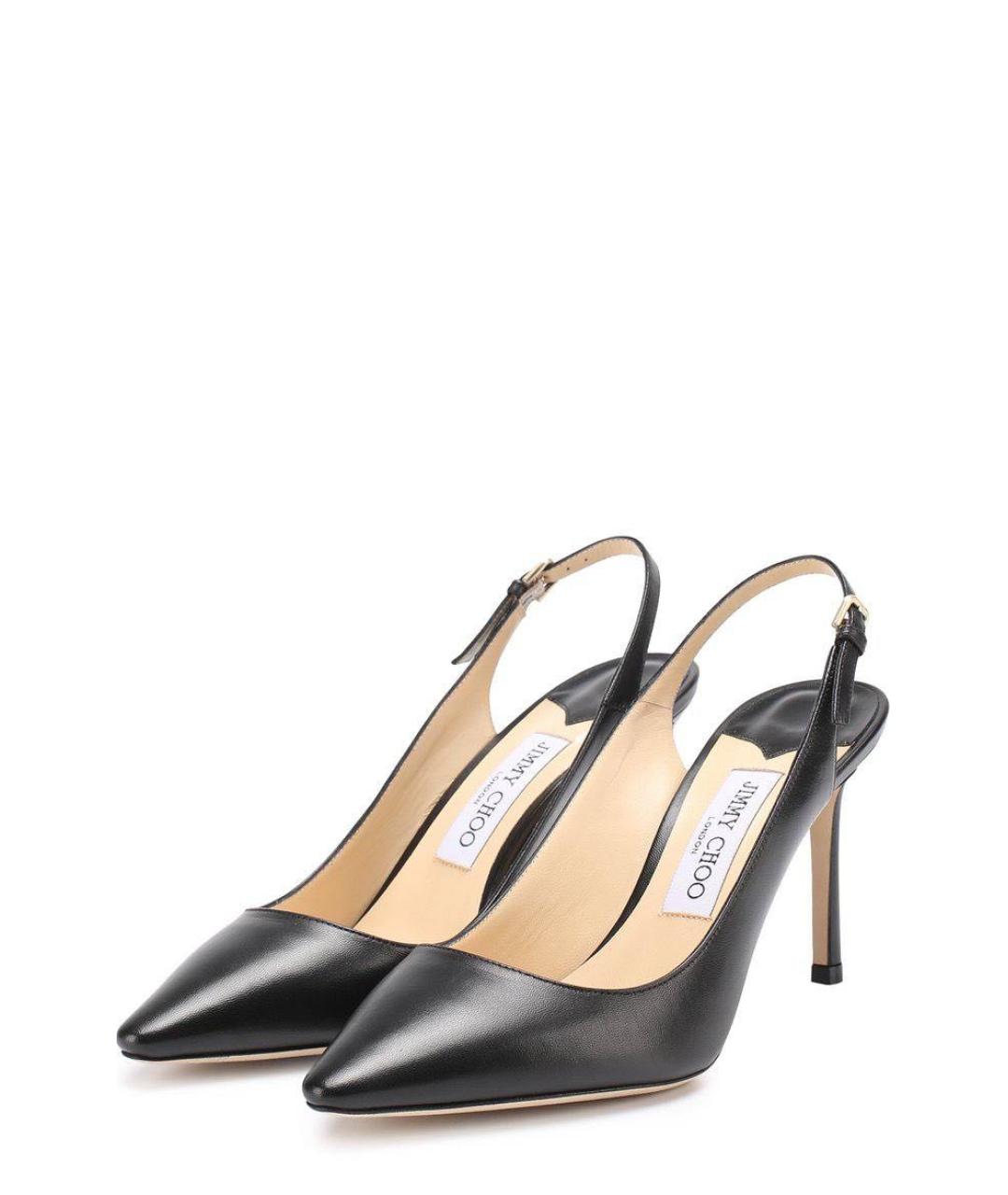 JIMMY CHOO Черные кожаные туфли, фото 2