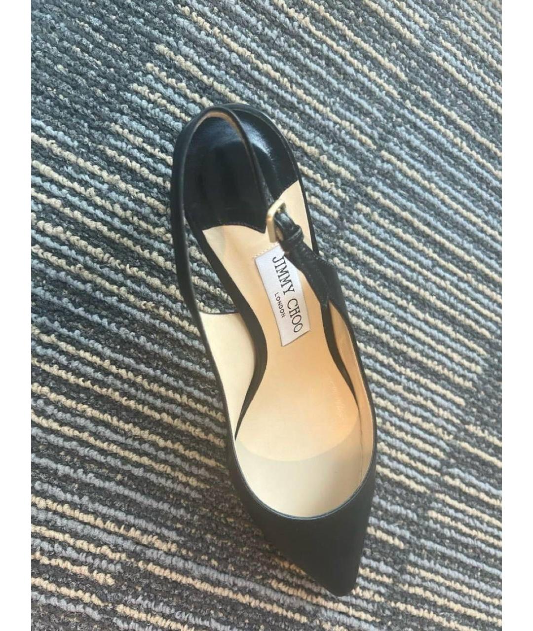 JIMMY CHOO Черные кожаные туфли, фото 3