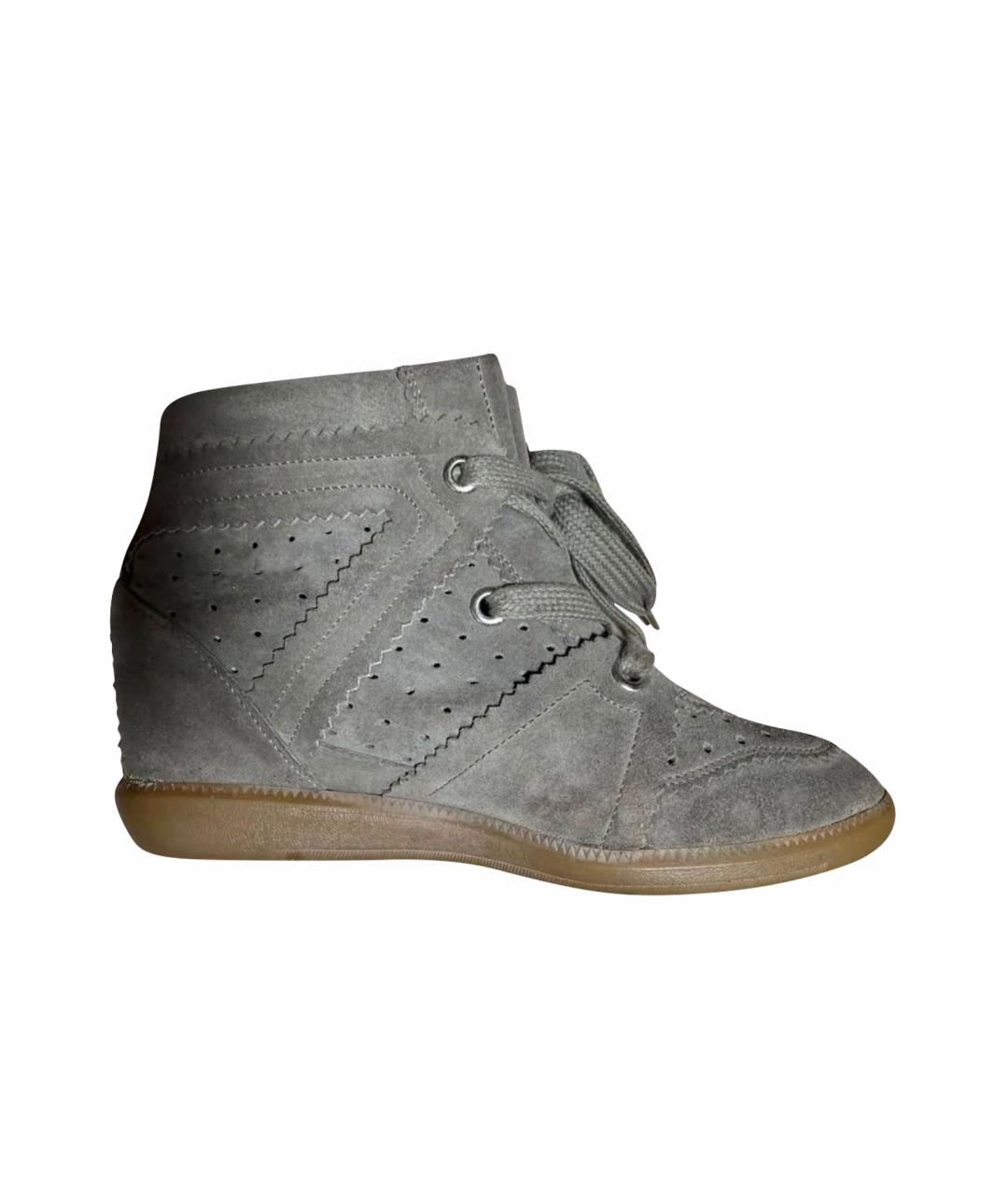 ISABEL MARANT Серые замшевые ботинки, фото 1