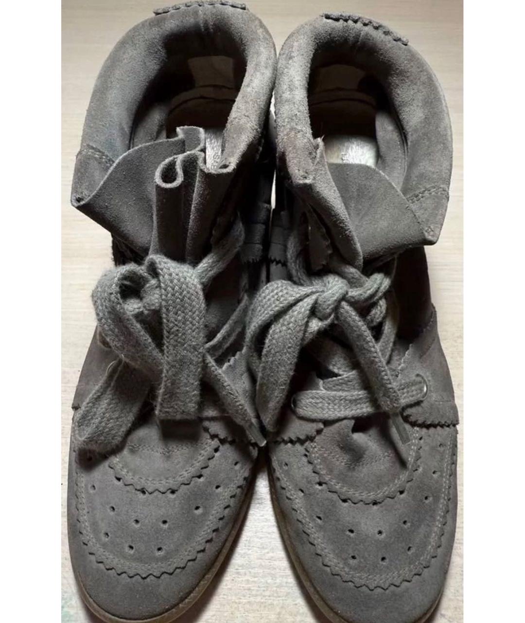 ISABEL MARANT Серые замшевые ботинки, фото 2