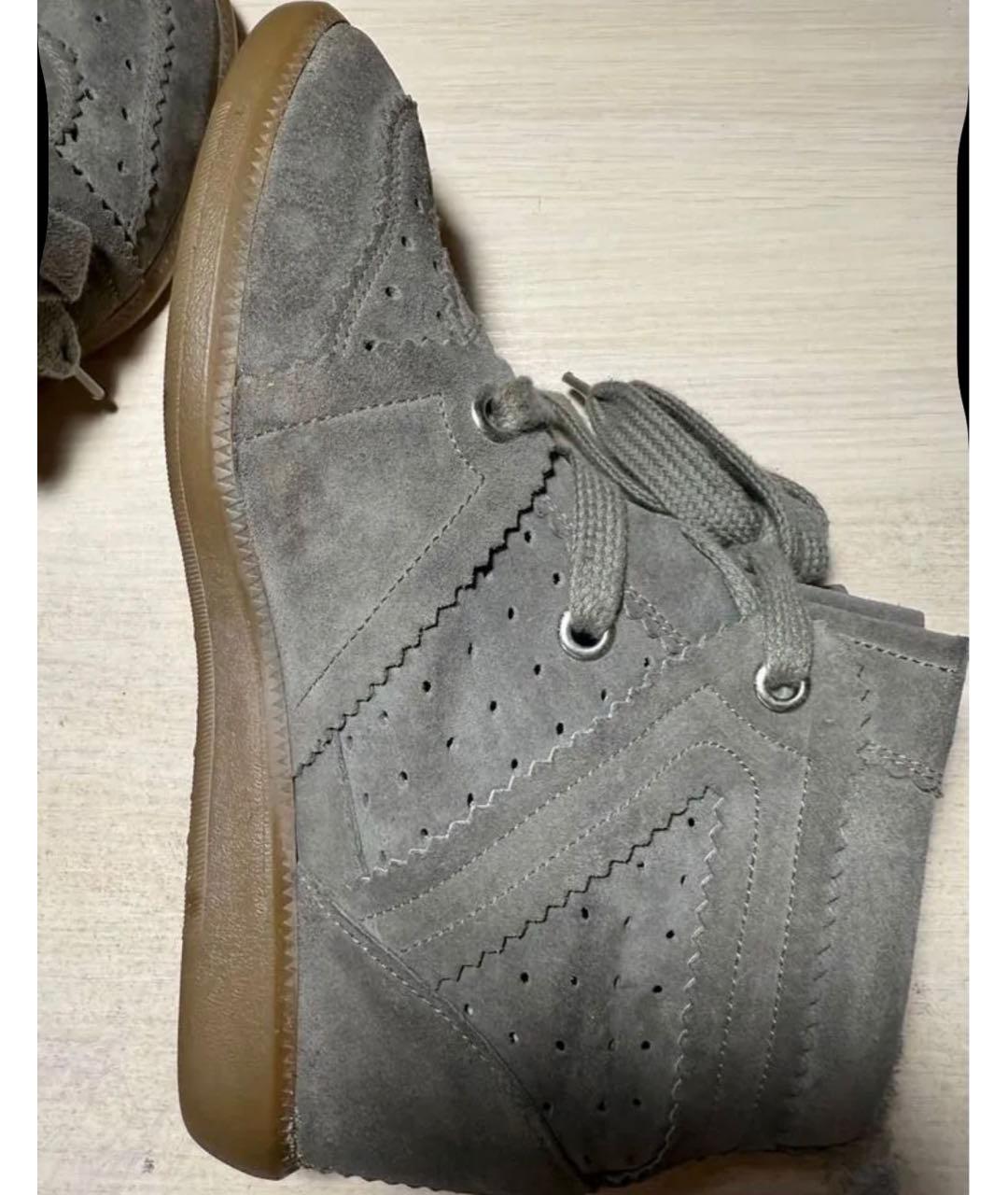 ISABEL MARANT Серые замшевые ботинки, фото 4