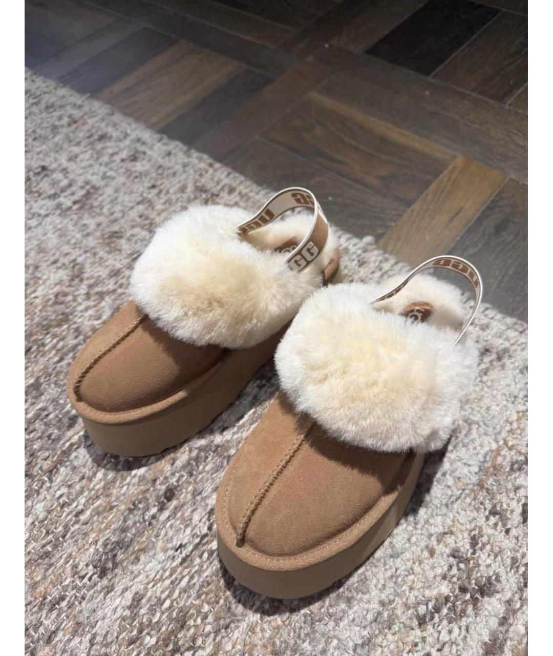 UGG AUSTRALIA Горчичные замшевые сабо, фото 3