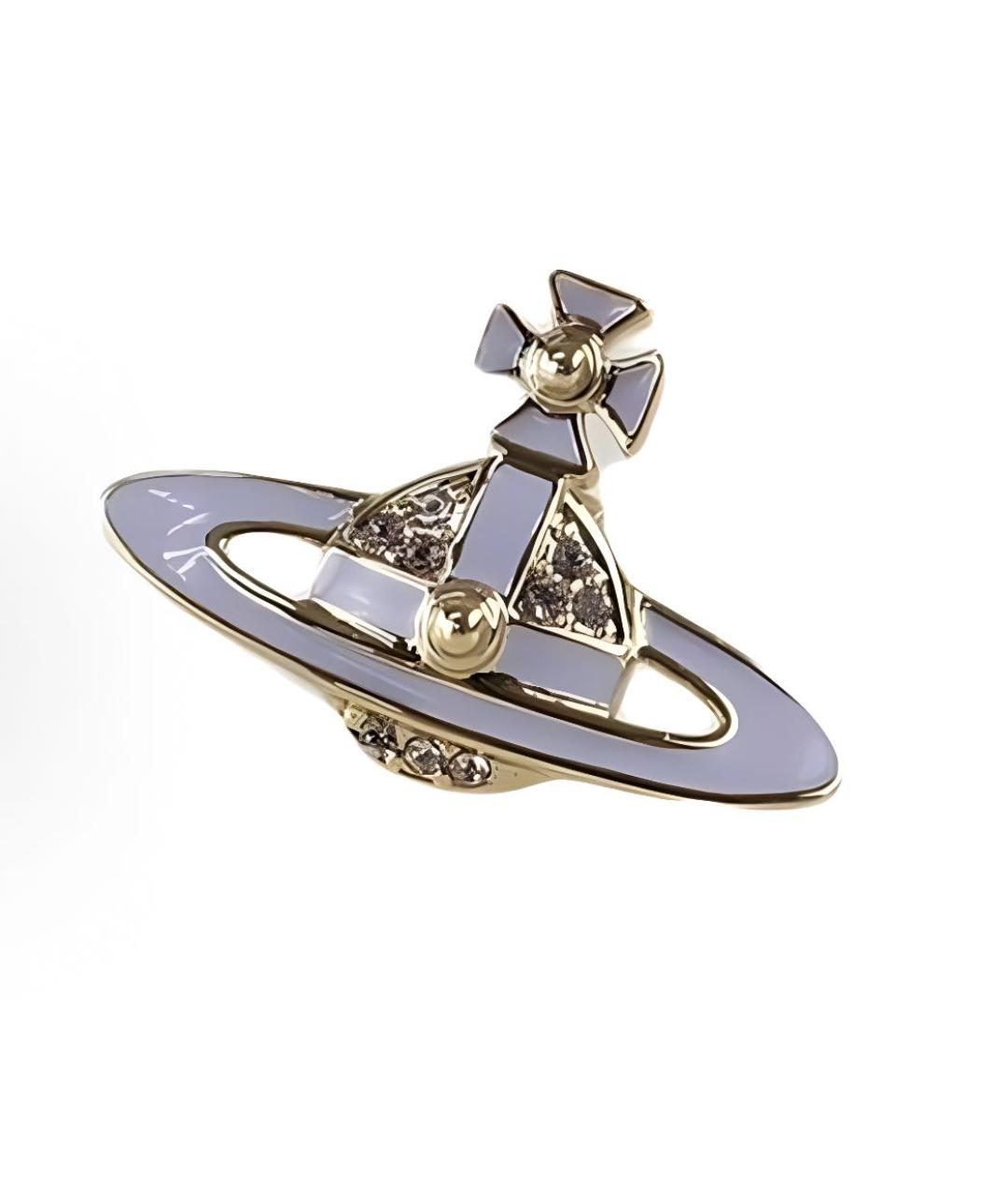 VIVIENNE WESTWOOD Фиолетовые металлические серьги, фото 2