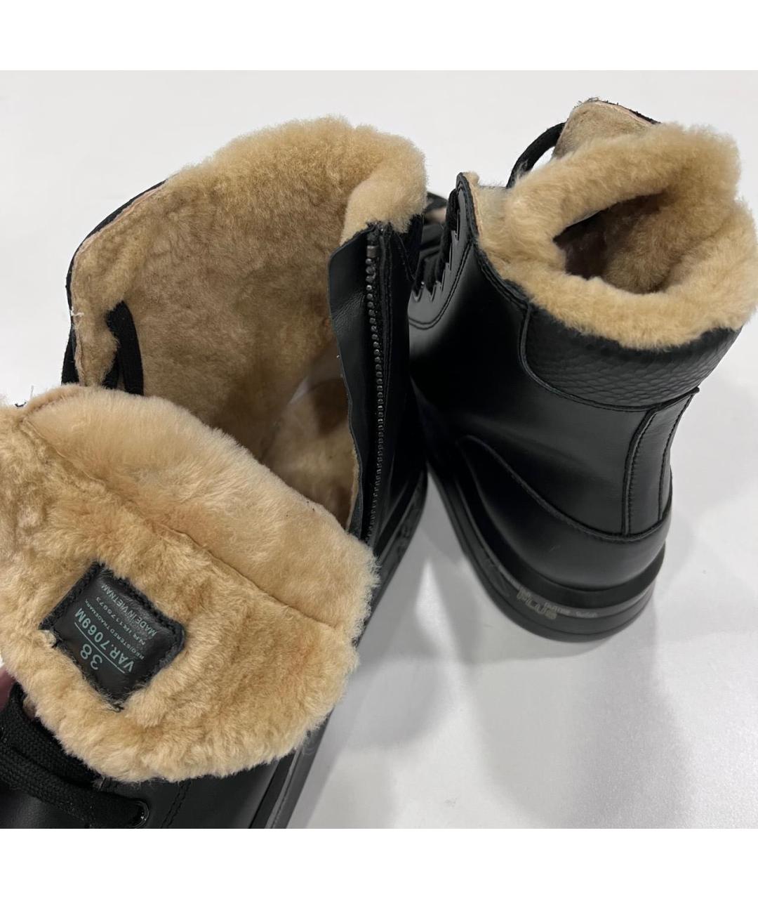 PREMIATA Черные кожаные кеды, фото 4