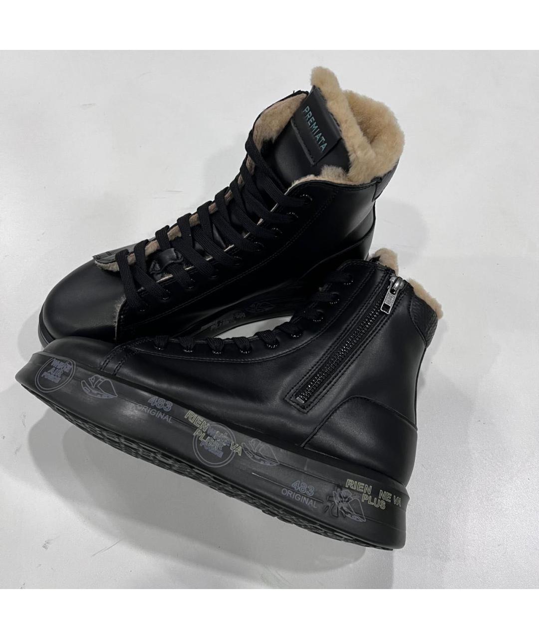 PREMIATA Черные кожаные кеды, фото 3