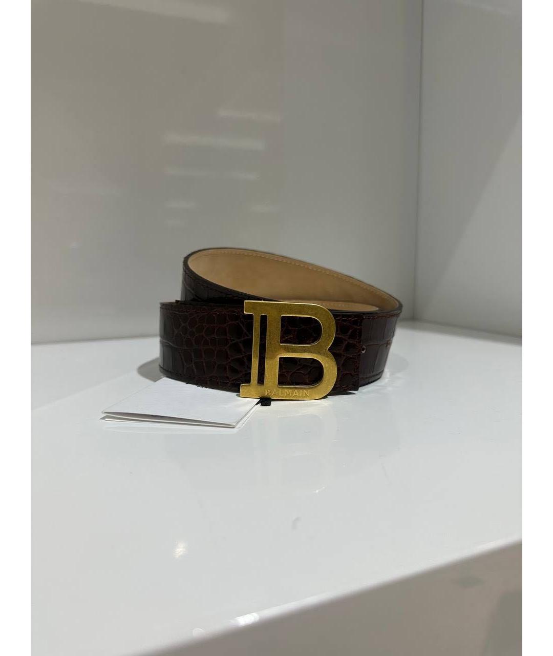BALMAIN Черный кожаный ремень, фото 4