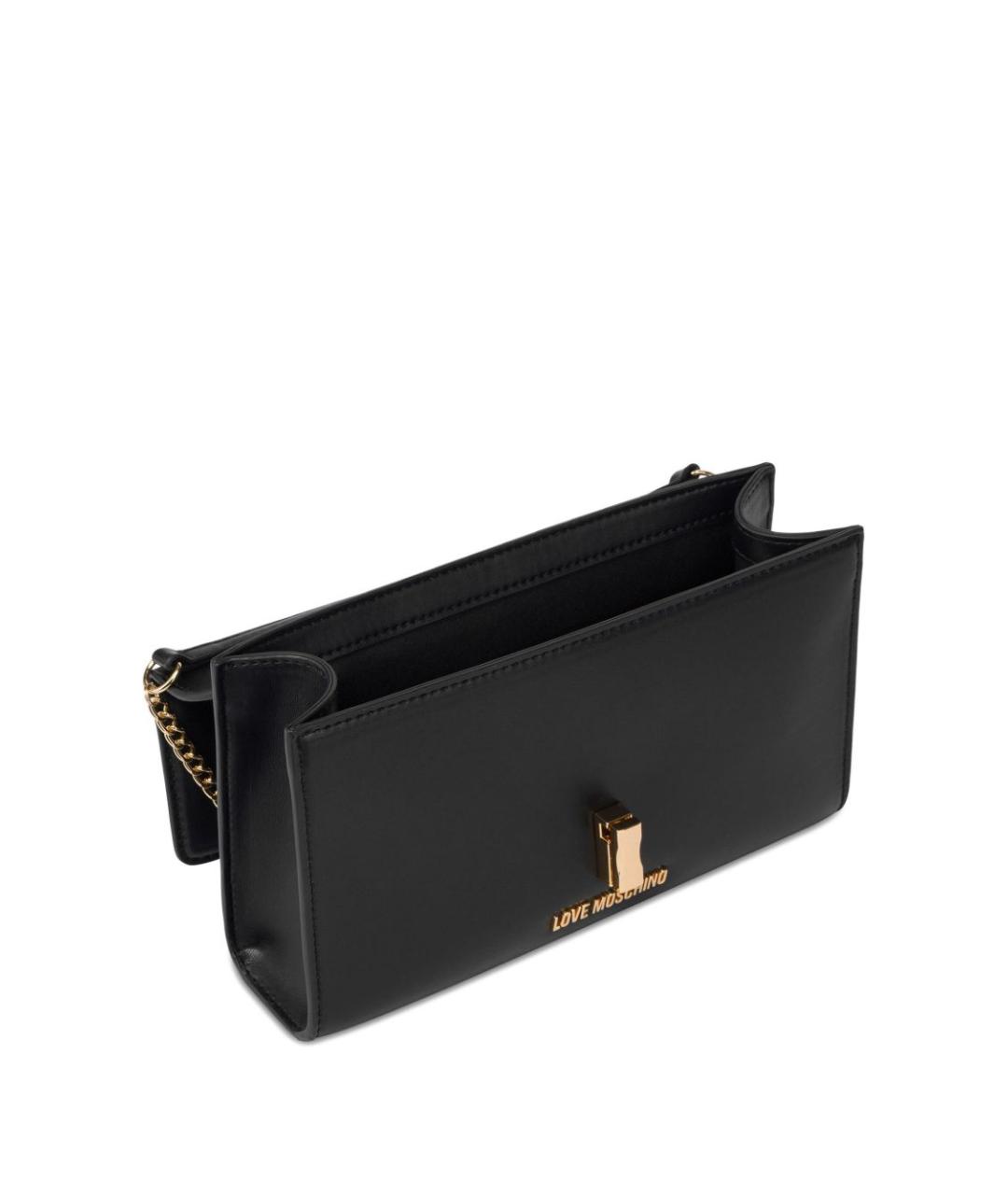LOVE MOSCHINO Черная сумка через плечо из искусственной кожи, фото 3