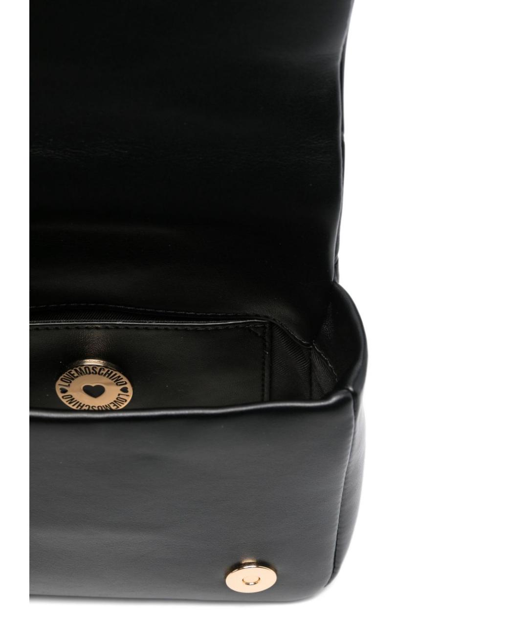 LOVE MOSCHINO Черная сумка через плечо из искусственной кожи, фото 3