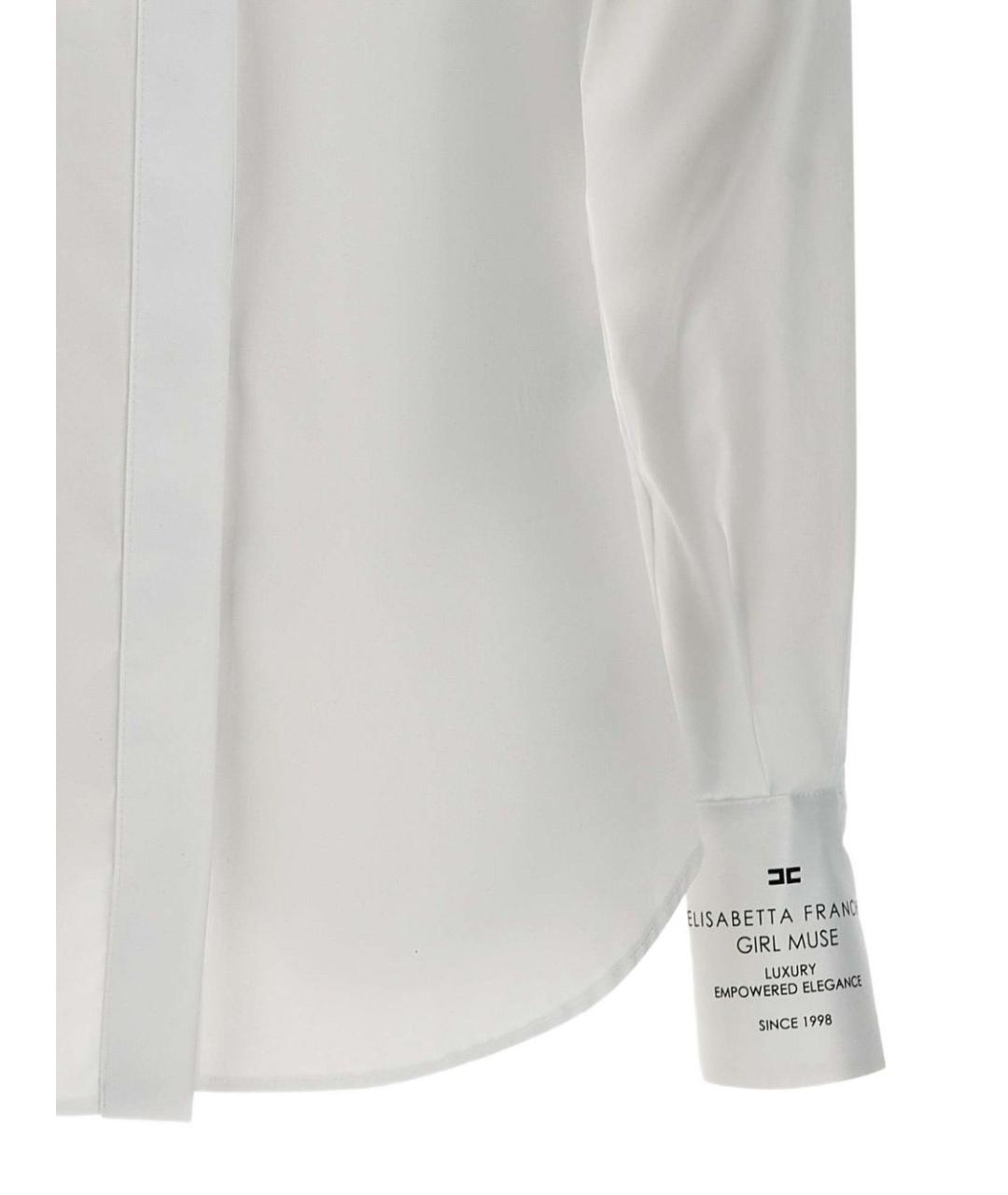 ELISABETTA FRANCHI Белая хлопковая рубашка, фото 4