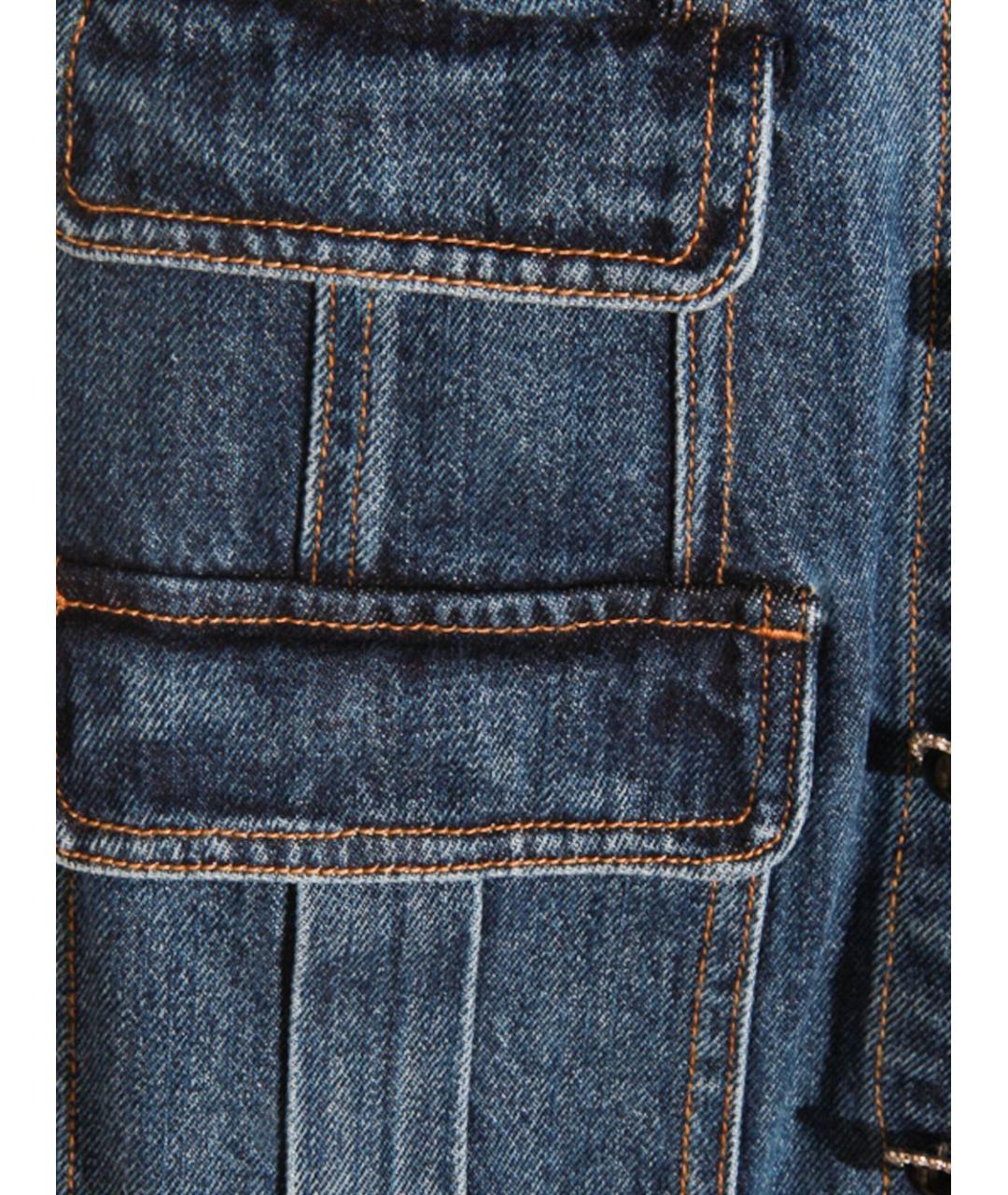 SELF-PORTRAIT Синее хлопковое платье, фото 3