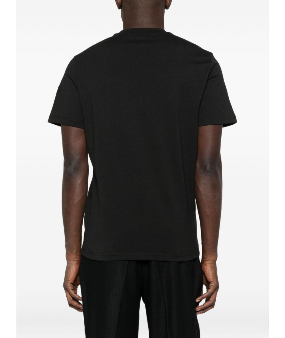 MONCLER Черная хлопковая футболка, фото 3