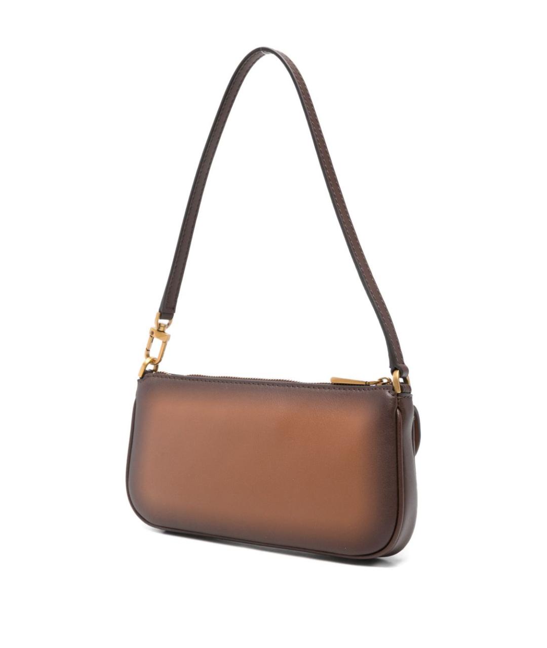 MICHAEL KORS Коричневая кожаная сумка с короткими ручками, фото 4