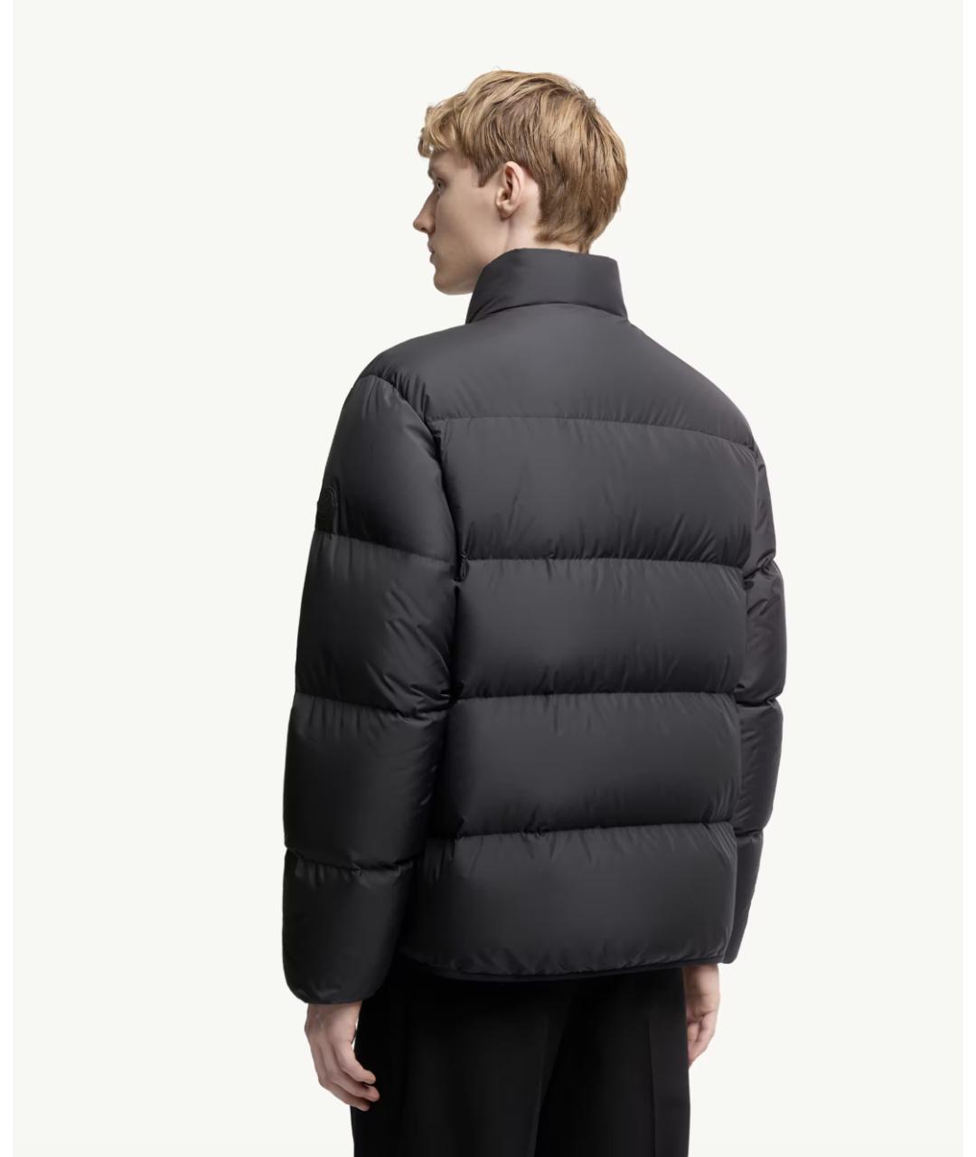 MONCLER Черный полиэстеровый пуховик, фото 5