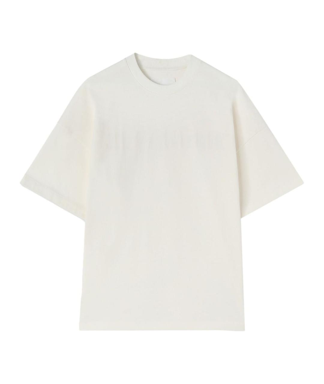 JIL SANDER Белая хлопковая футболка, фото 1