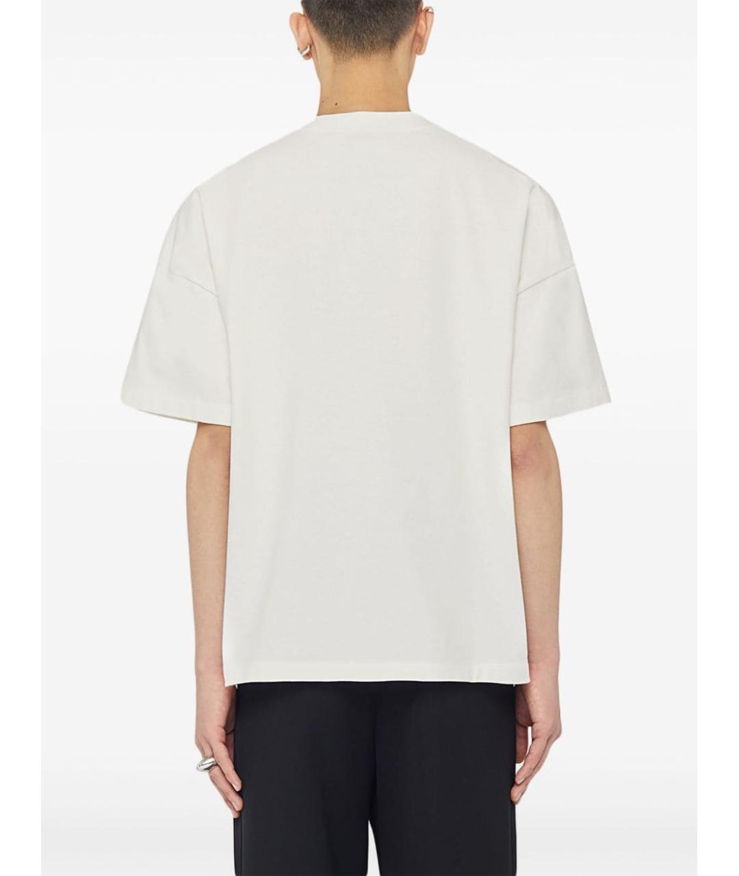 JIL SANDER Белая хлопковая футболка, фото 4