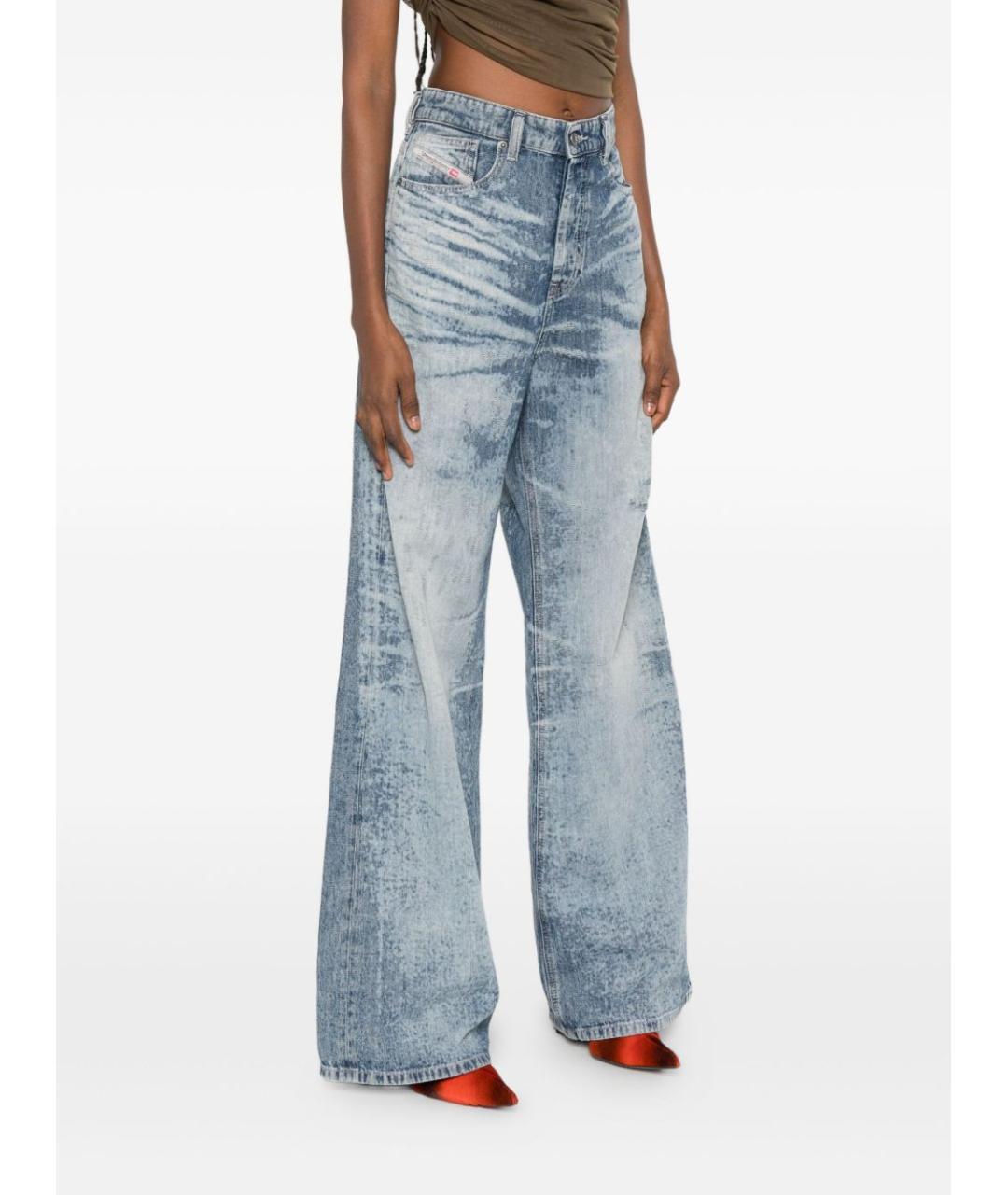 DIESEL Синие хлопковые прямые джинсы, фото 5