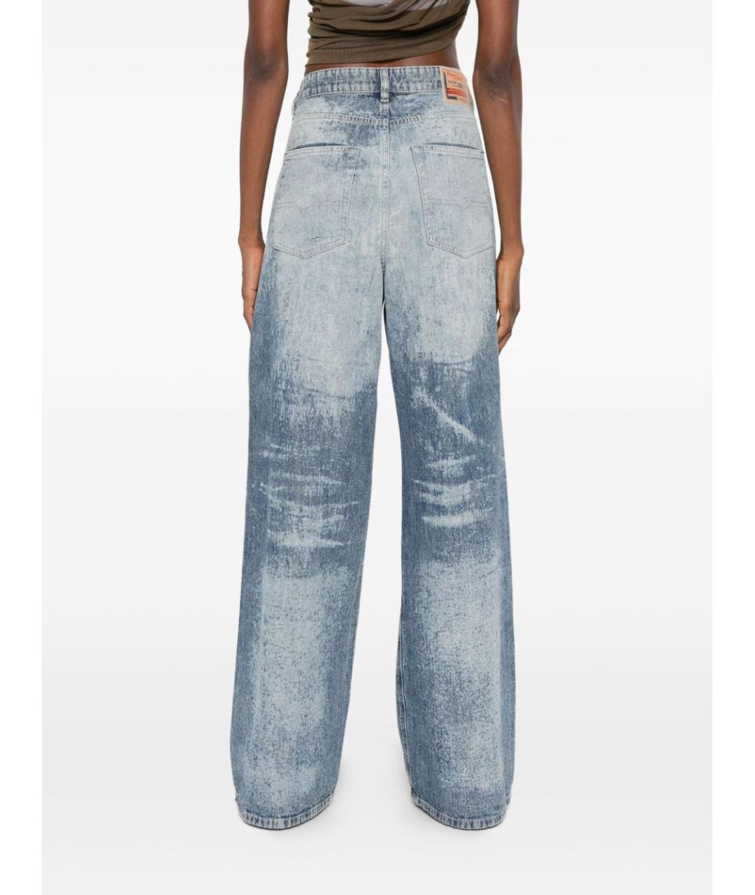 DIESEL Синие хлопковые прямые джинсы, фото 4