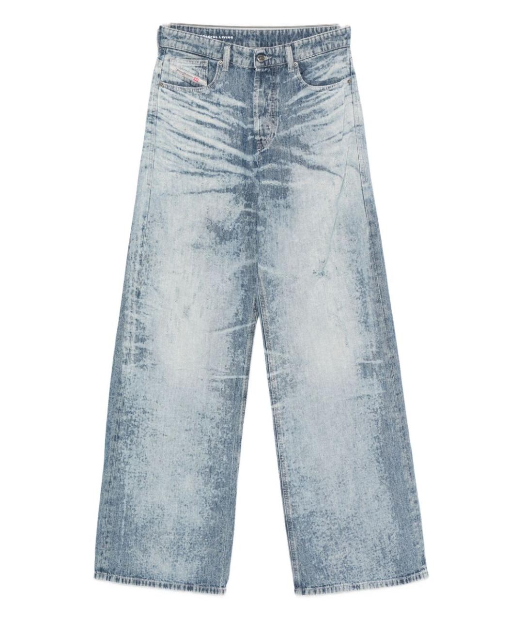 DIESEL Синие хлопковые прямые джинсы, фото 1