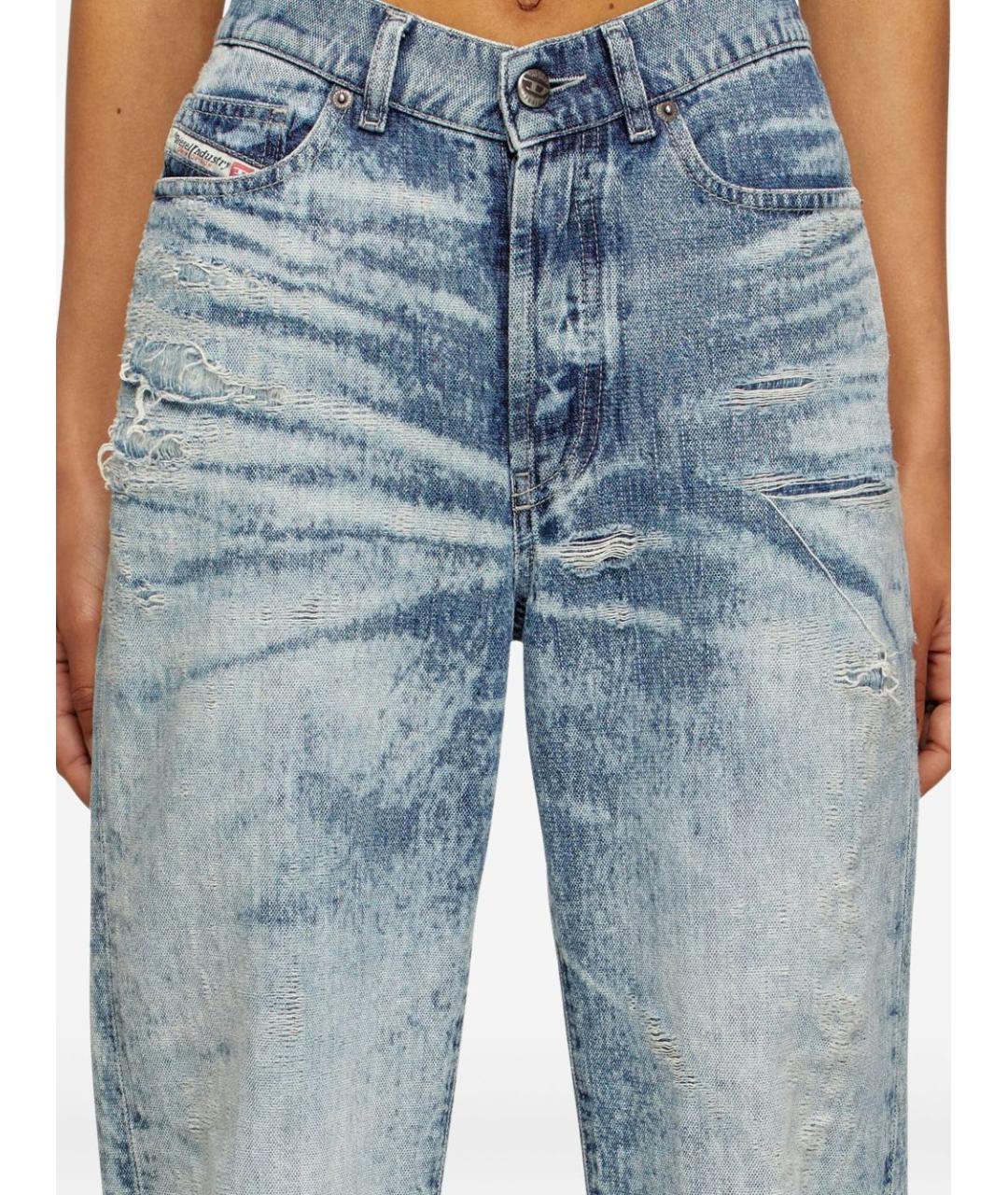 DIESEL Синие хлопковые прямые джинсы, фото 5