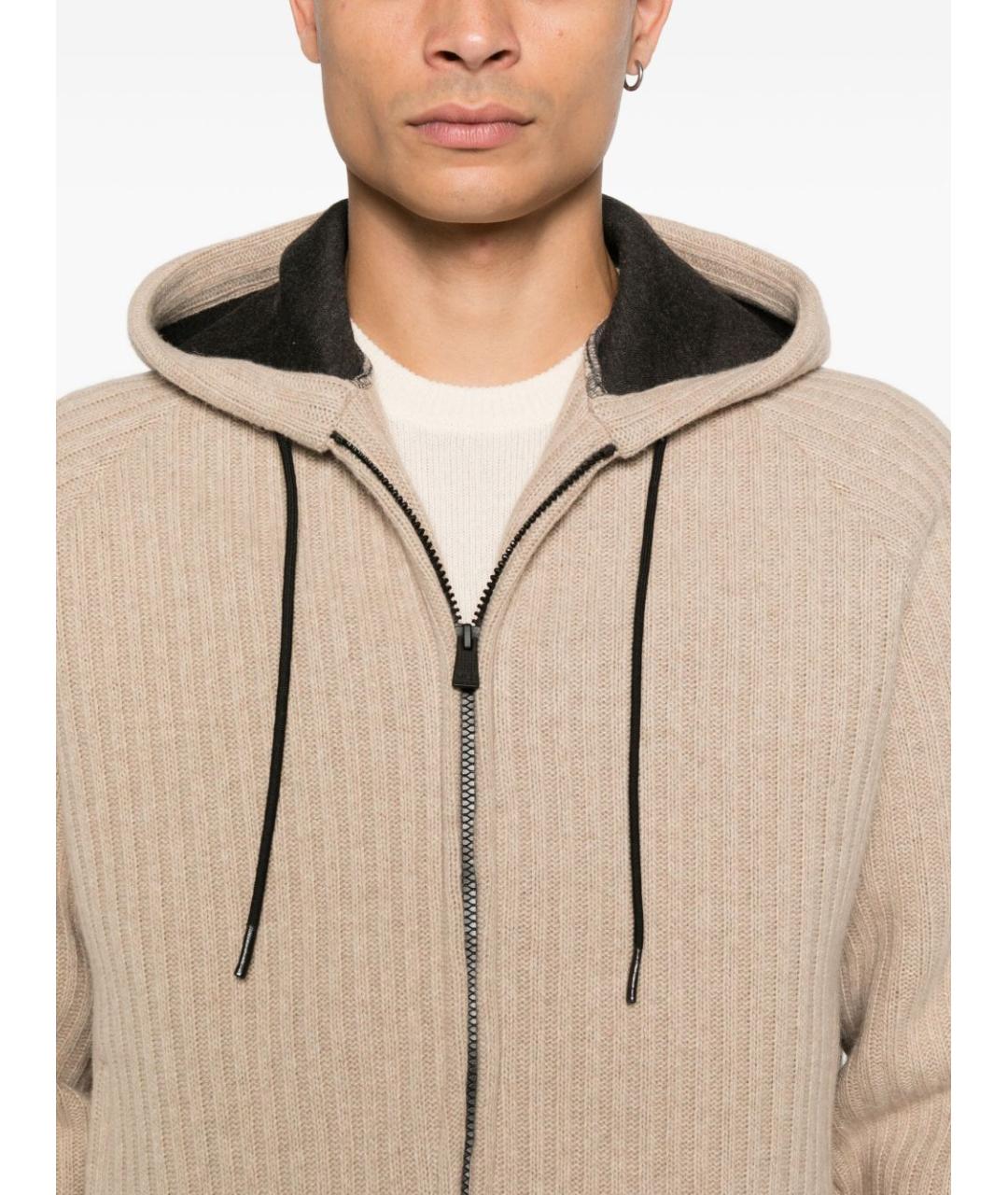 MC2 SAINT BARTH Бежевый шерстяной джемпер / свитер, фото 5