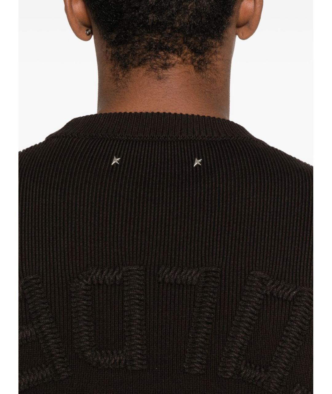 GOLDEN GOOSE DELUXE BRAND Черный хлопковый джемпер / свитер, фото 3