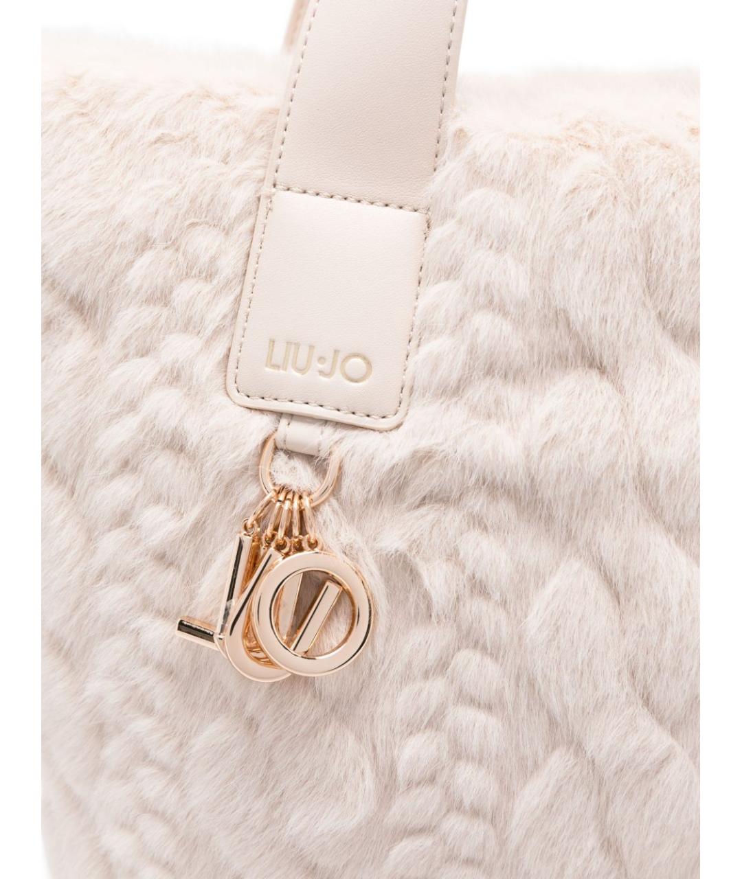 LIU JO Белая синтетическая сумка тоут, фото 5