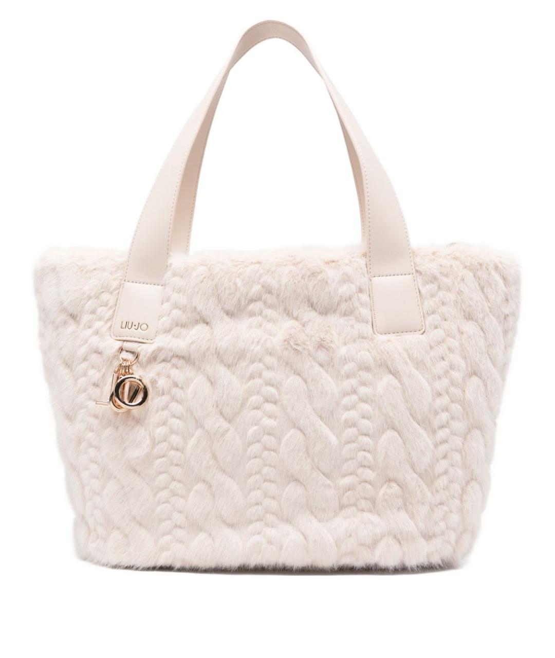 LIU JO Белая синтетическая сумка тоут, фото 1
