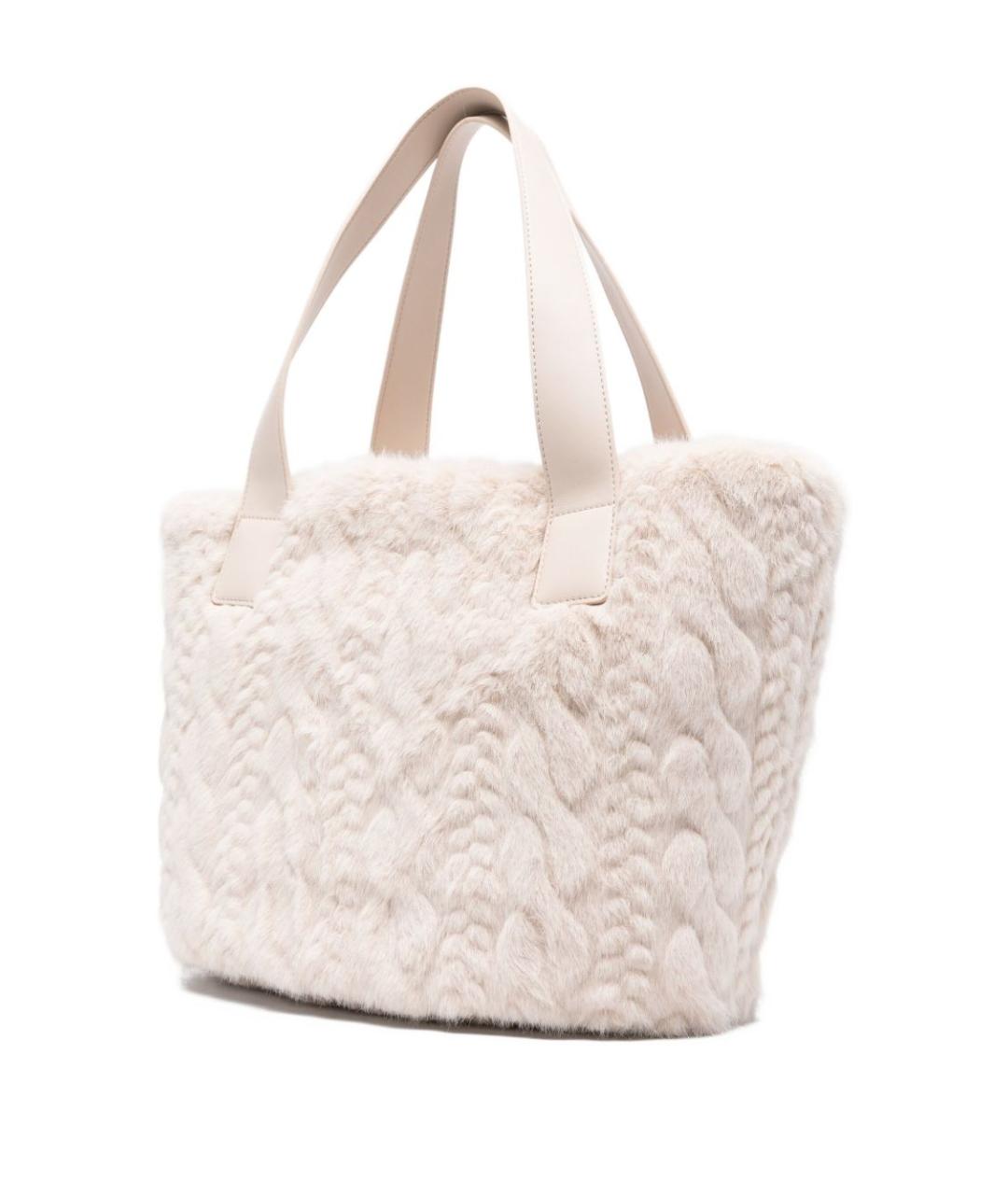 LIU JO Белая синтетическая сумка тоут, фото 3