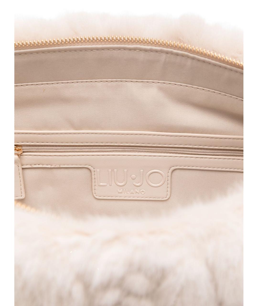 LIU JO Белая синтетическая сумка тоут, фото 4
