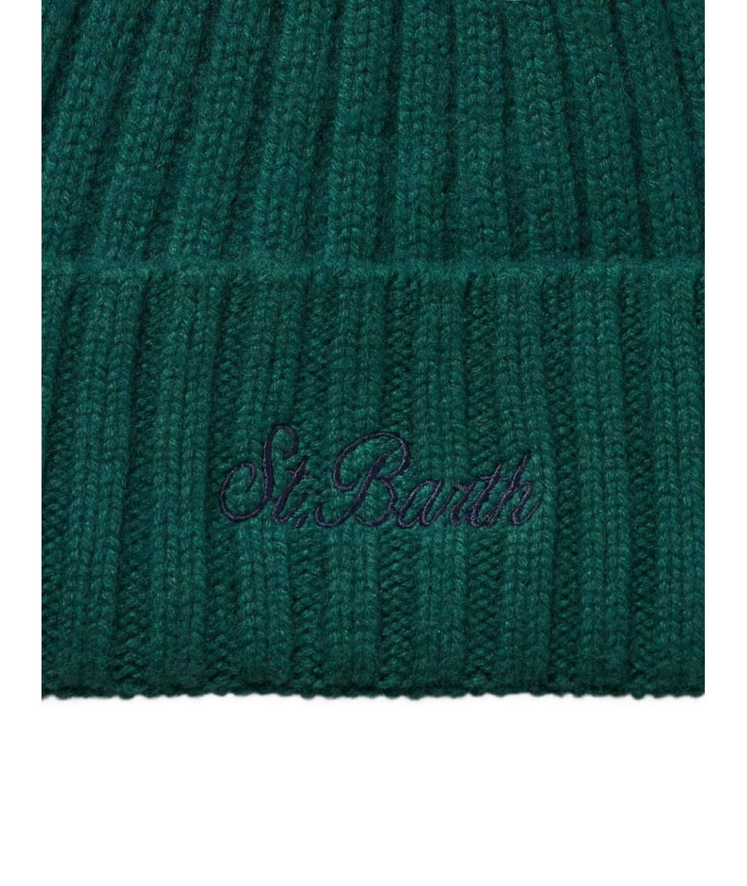 MC2 SAINT BARTH Зеленая шерстяная шапка, фото 2