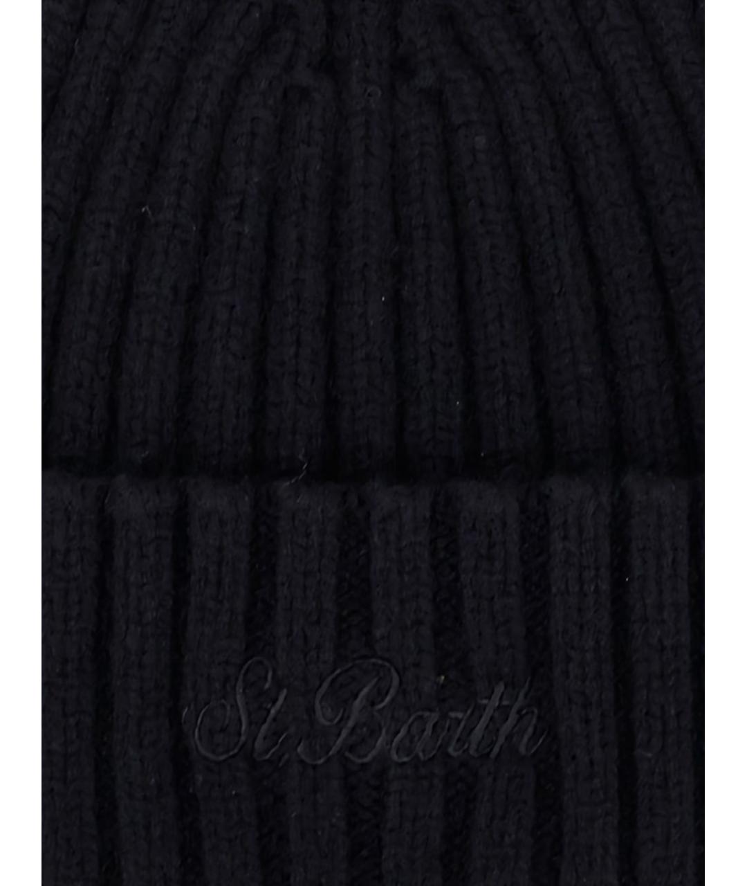 MC2 SAINT BARTH Черная шерстяная шапка, фото 2