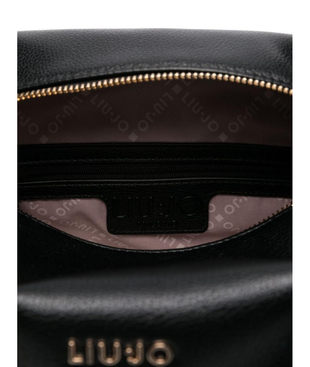 LIU JO Черная сумка тоут из искусственной кожи, фото 2