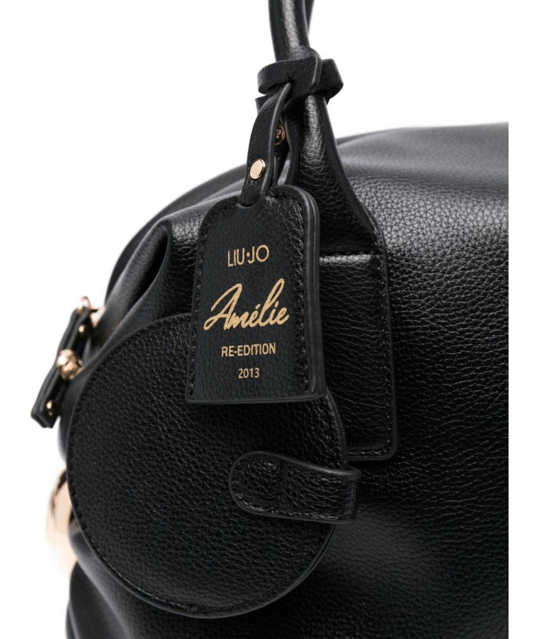LIU JO Черная сумка тоут из искусственной кожи, фото 4